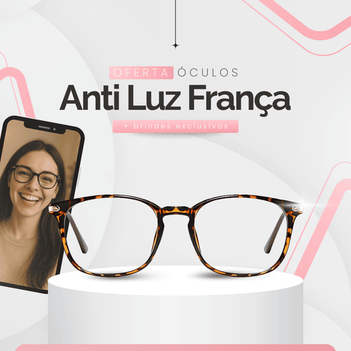 French Glasses - Blue Anti Light