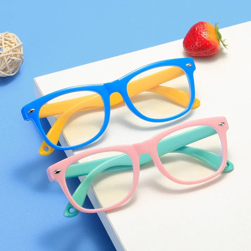 Colorful Children's Glasses- Anti Light Blue