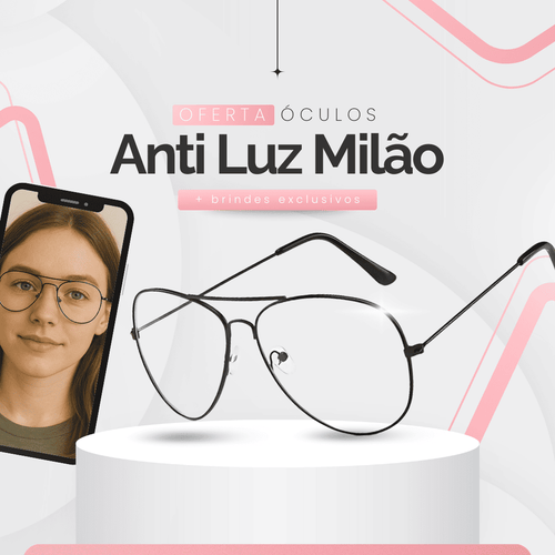 Milan Glasses - Blue Anti Light